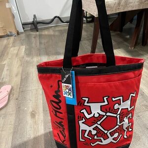 Keith Haring Red Tote Bag